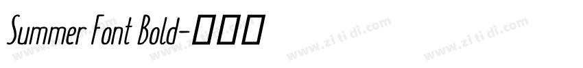 Summer Font Bold字体转换 Summer Font Bold字体转换